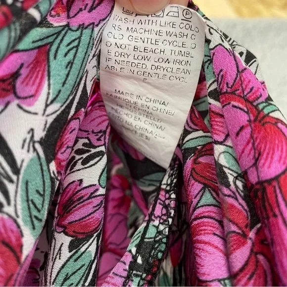 Shein Curve Floral Smocked High Slit Ruffle Hem Skirt Set Sz 1XL - Picture 9 of 12